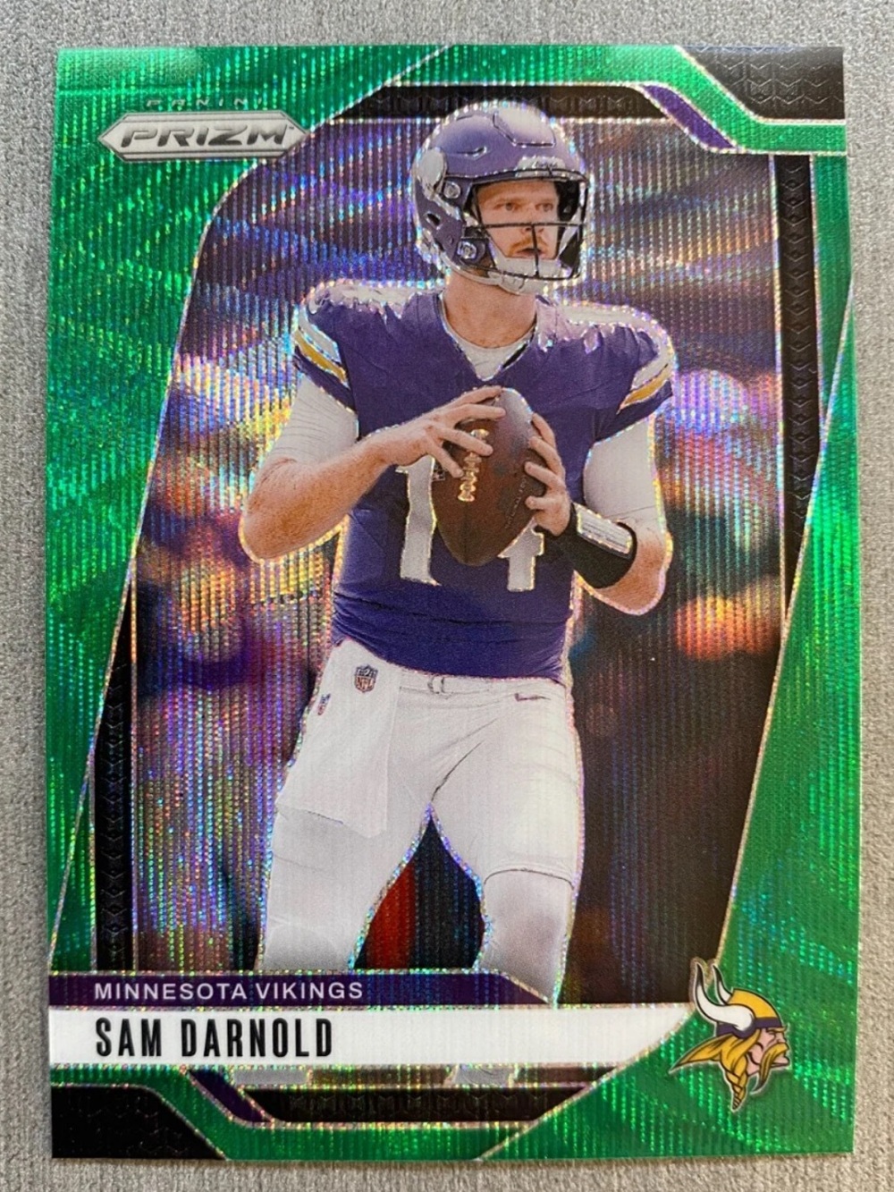 Sam Darnold  2024 Prizm Green Minnesota Vikings NFL Football Card